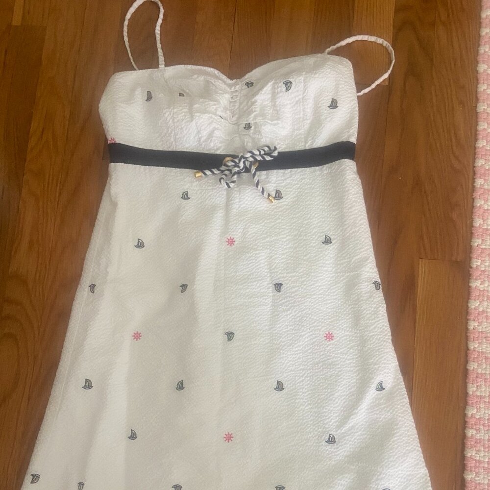 Lilly Pulitzer White mini dress with boat design